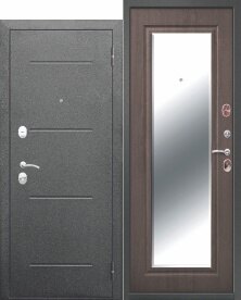 Входная дверь 7,5 см GARDA Серебро Зеркало Фацет ВЕНГЕ