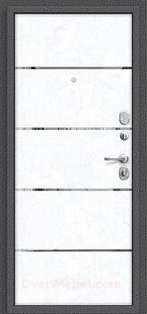Стальная дверь Porta R 104.П50 IMP-6 Антик Серебро/Snow Art