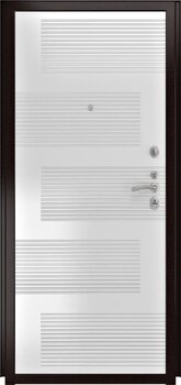 Металлические двери L - 28 - ПВХ 185 (10мм, белая эмаль)