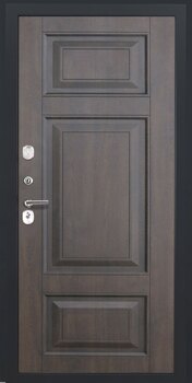 Металлическая дверь L - 37 - ФЛ-659 (12мм, nussbaum+черная патина винорит)