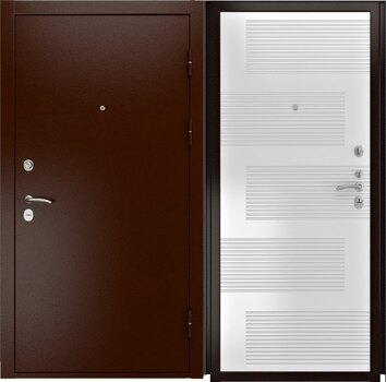 Металлические двери Luxor - 3b - ПВХ 185 (10мм, белая эмаль)