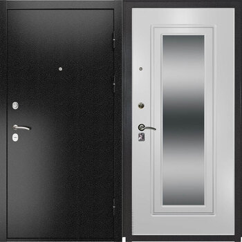 Металлические двери L - 28 - ФЛЗ-120 (12мм, ПВХ ясень белый)