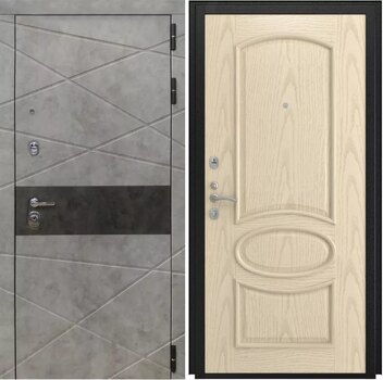 Металлические двери Luxor - 28 - Грация (26мм, дуб слоновая кость)
